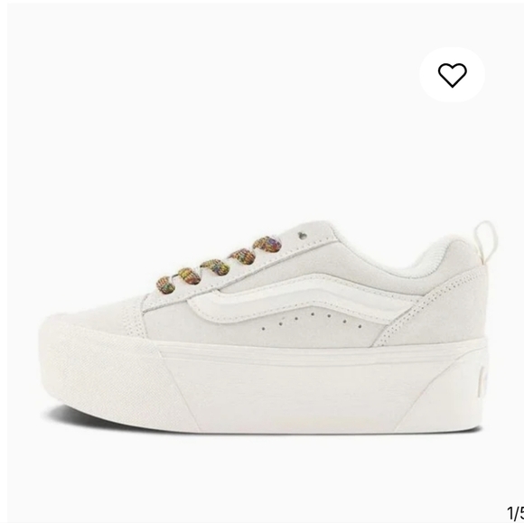 Vans Knu Stack White Platform Sneakers Women's Size 10 Men's Size 8.5 - Picture 1 of 11